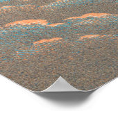 ヴィンテージ青熱気球絵画の ポスター (角)