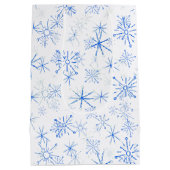 ヴィンテージ青白ミッドセンチュリースノーフレーク ミディアムペーパーバッグ (裏面)