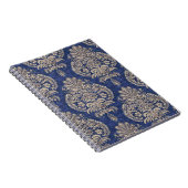 ヴィンテージ青白華美織 ノートブック (右側)