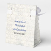 ヴィンテージ青結婚蝶 フェイバーボックス (裏面サイド)