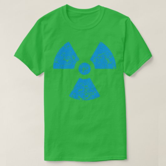 ヴィンテージ青色放射標識 Tシャツ (デザイン正面)