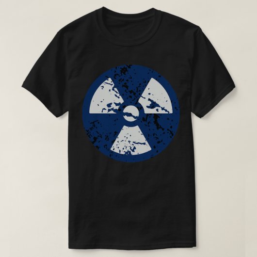 ヴィンテージ青色放射能標識 Tシャツ (デザイン正面)