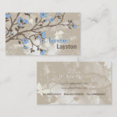 ヴィンテージ青花フローラグランジタウペ 名刺 (正面/裏面)