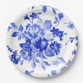 ヴィンテージ青花柄 ペーパープレート (正面)