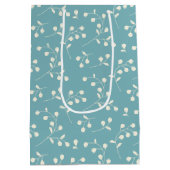 ヴィンテージ青花柄 |モノグラムと名前 ミディアムペーパーバッグ (裏面)