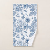 ヴィンテージ青花模様浴 バスタオルセット (ハンドタオル)