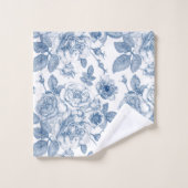 ヴィンテージ青花模様浴 バスタオルセット (ウォッシュタオル)