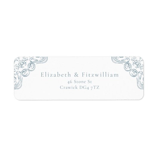 ヴィンテージ青華美フレーム縁ど住所 シール (正面)