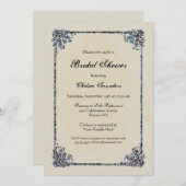 ヴィンテージ青華美縁どブライダルシャワー 招待状 (正面/裏面)