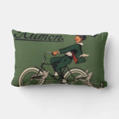 ヴィンテージ青門自転車広告 ランバークッション (裏面)