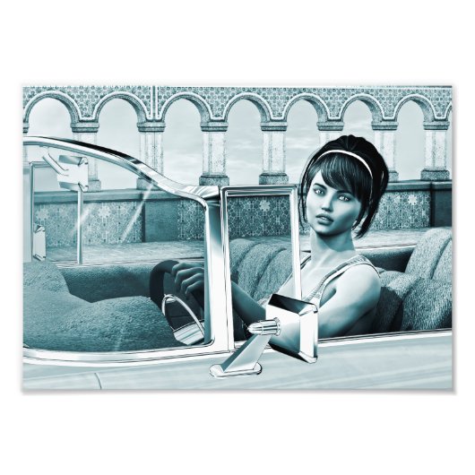 ヴィンテージ青 フォトプリント            (正面)