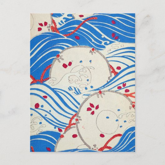 ヴィンテージ青 ポストカード (正面)