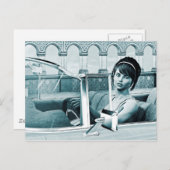 ヴィンテージ青 ポストカード (正面/裏面)