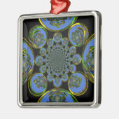 ヴィンテージ青 メタルオーナメント (左)