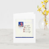 ヴィンテージ静かナイトクリスマスカード カード (黄色い花)