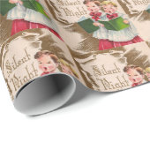 ヴィンテージ静かナイトクリスマス ラッピングペーパー (ロールコーナー)