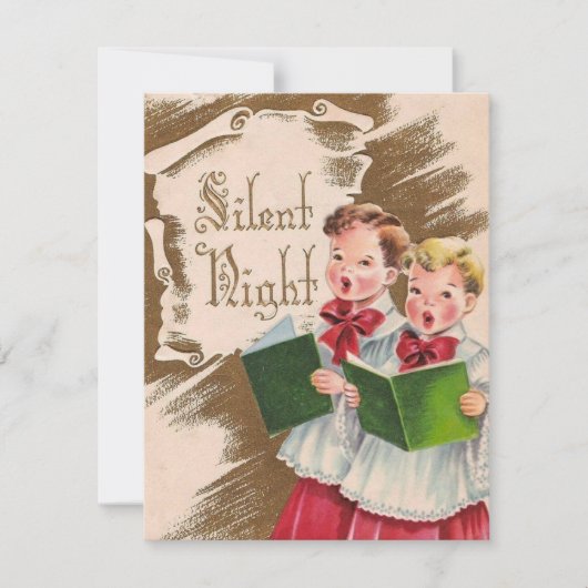ヴィンテージ静かナイトショアボーイズカスタムクリスマス シーズンカード (正面)