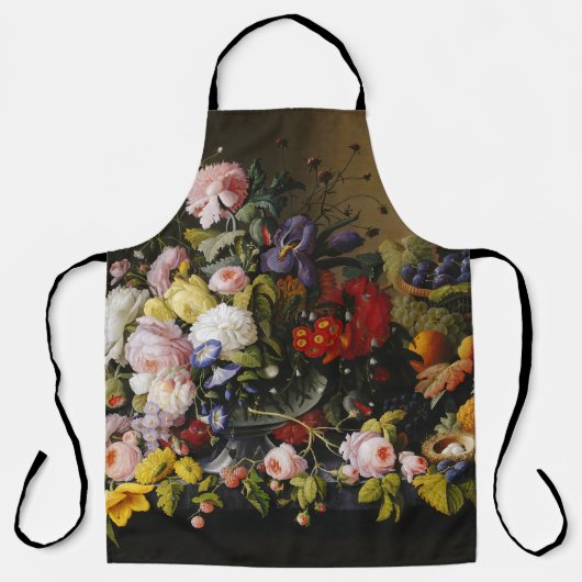 ヴィンテージ静物花と果実 エプロン (正面)