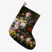 ヴィンテージ静物花と果実 ラージクリスマスストッキング (正面 (吊り時))