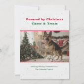 ヴィンテージ面白いクリスマスの犬のペット写真 シーズンカード (正面)