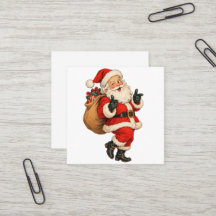 ヴィンテージ面白いサンタクロースのクリスマスイラスト