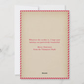 ヴィンテージ面白い犬のクリスマス写真 シーズンカード (裏面)