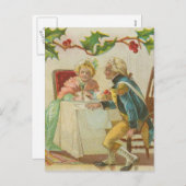 ヴィンテージ革命戦争クリスマス シーズンポストカード (正面/裏面)