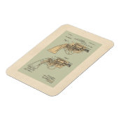 ヴィンテージ革命特許イラストレーション マグネット (左側)