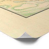 ヴィンテージ韓国の地図（1939年） ポスター (角)