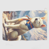 ヴィンテージ韓国人道イラストレーション ゴルフタオル (横)