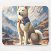 ヴィンテージ韓国人道イラストレーション マウスパッド (正面)