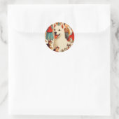 ヴィンテージ韓国人道イラストレーション ラウンドシール (バッグ)