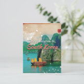 ヴィンテージ韓国旅行ポスター ポストカード (スタンド正面)
