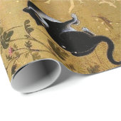 ヴィンテージ韓国猫の芸術の包装紙 ラッピングペーパー (ロールコーナー)