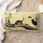 ヴィンテージ韓国猫の芸術 ランバークッション (ブランケット)