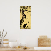 ヴィンテージ韓国猫アート ポスター (キッチン)