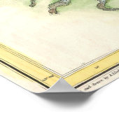 ヴィンテージ音の地図(1867) ポスター (角)