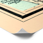 ヴィンテージ音の地図(1883) ポスター (角)