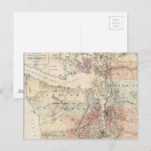 ヴィンテージ音の地図(1891) ポストカード (正面/裏面)