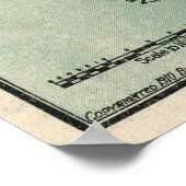 ヴィンテージ音の地図(1910) ポスター (角)