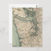 ヴィンテージ音の地図(1910) ポストカード (正面/裏面)