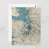 ヴィンテージ音の地図(1919) ポストカード (正面/裏面)