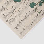 ヴィンテージ音楽とつる植物 薄葉紙 (詳細)