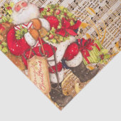 ヴィンテージ音楽とサンタクロースのクリスマス 薄葉紙 (詳細)