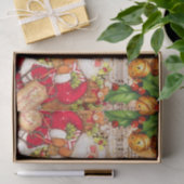 ヴィンテージ音楽とサンタクロースのクリスマス 薄葉紙 (ギフト)