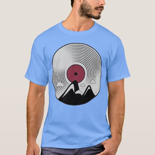 ヴィンテージ音楽の山の友達 Tシャツ (正面)