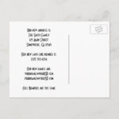 ヴィンテージ音楽アールデコジャズのバンドのアドレスの変更 案内ポストカード (裏面)