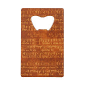 ヴィンテージ音楽オンブラウン クレジットカード栓抜き (裏面)