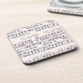 ヴィンテージ音楽オンホワイト コースター (左側)