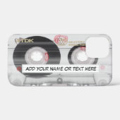 ヴィンテージ音楽カセットテープルックケースメイトiPhone  Case-Mate iPhoneケース (裏面 (横))